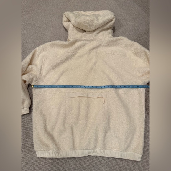 Free People Fuzzy Was She Fleece Pullover Brushed Sail Oversized - Picture 5 of 5